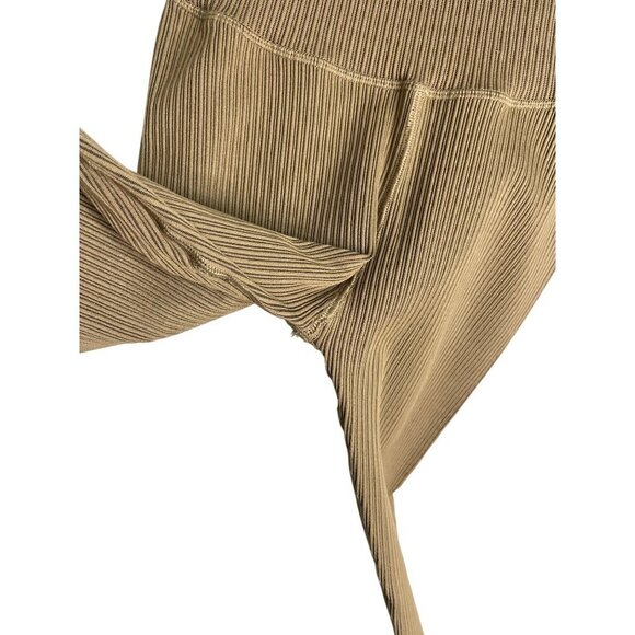 Good American Chunky Rib Legging Camel Color-sz 1/2 (small/medium) - Picture 6 of 9